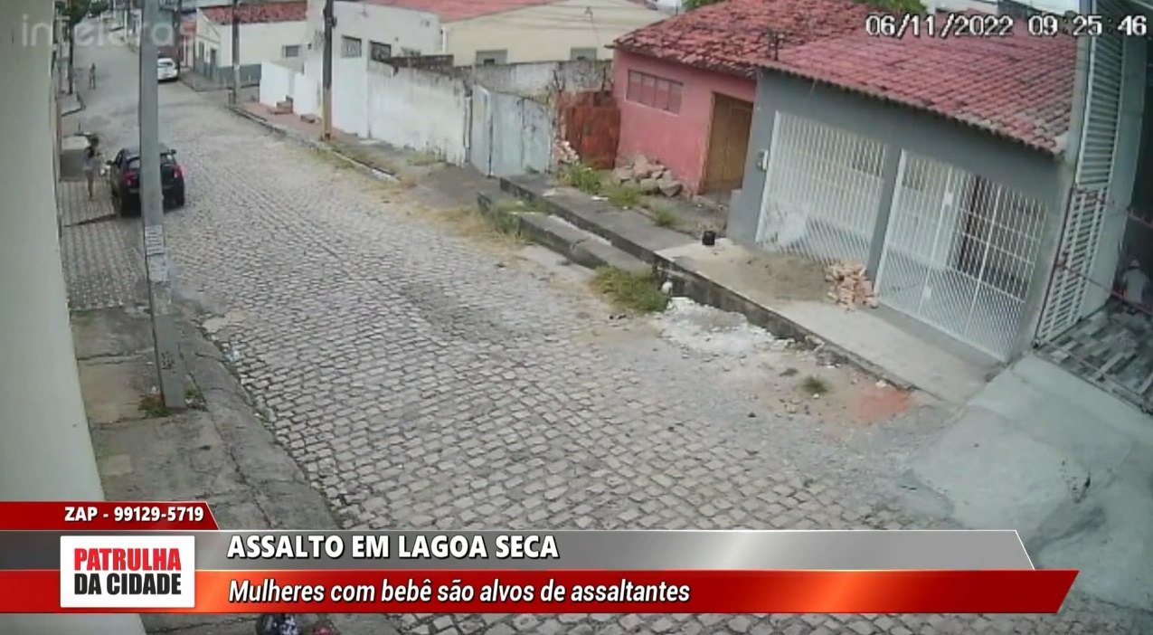 VÍDEO: Criminosos abordam mulheres com criança e roubam carro em Lagoa Seca