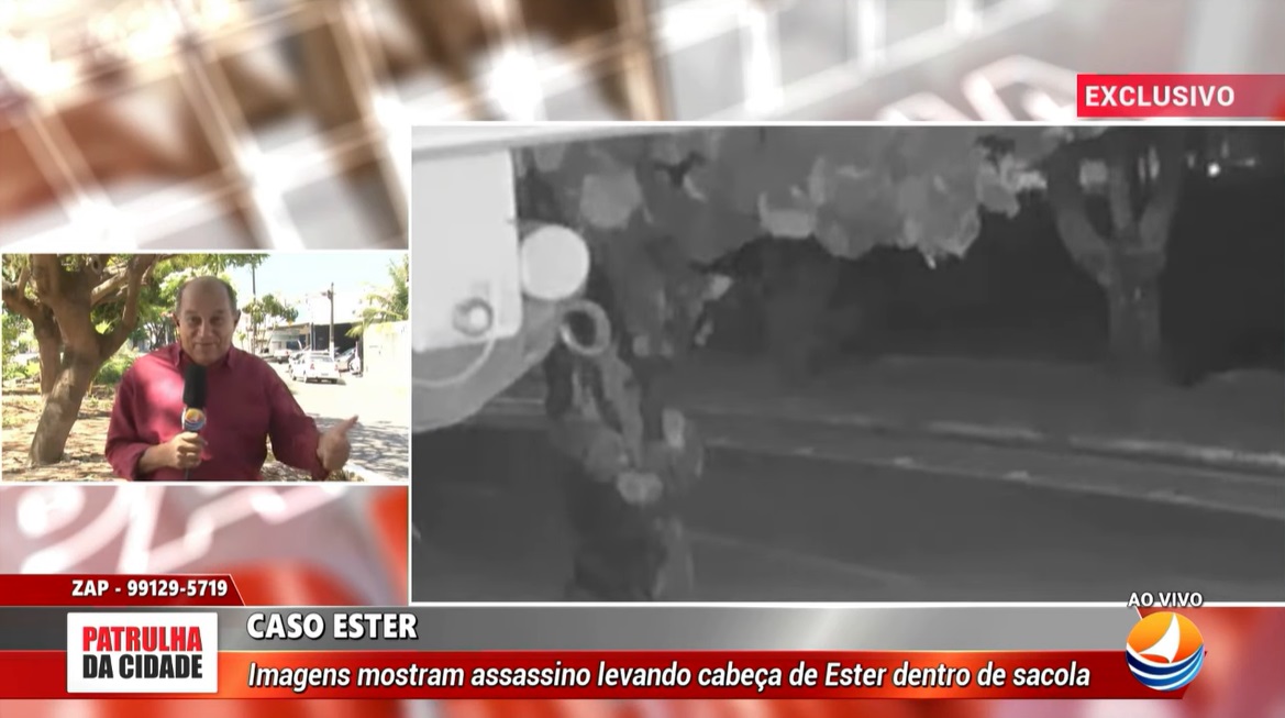 VÍDEO: Imagens mostram assassino levando cabeça de Ester dentro de sacola