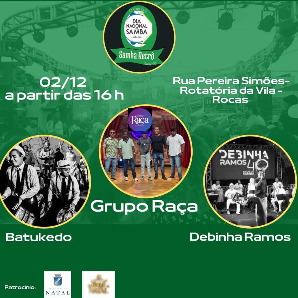 Dia Nacional do Samba será celebrado nas Rocas nesta sexta-feira (02)