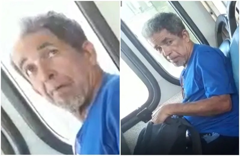 Polícia divulga imagens e pede ajuda para localizar homem suspeito de importunação sexual em ônibus de Natal