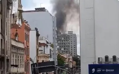 VÍDEO: Incêndio de grandes proporções atinge loja do Saara, no Centro do Rio
