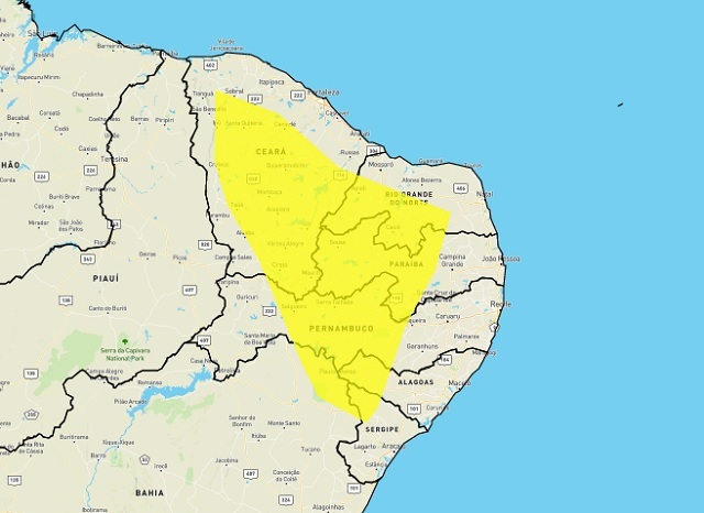 Inmet publica aviso de baixa umidade para 84 cidades do interior do RN; veja lista