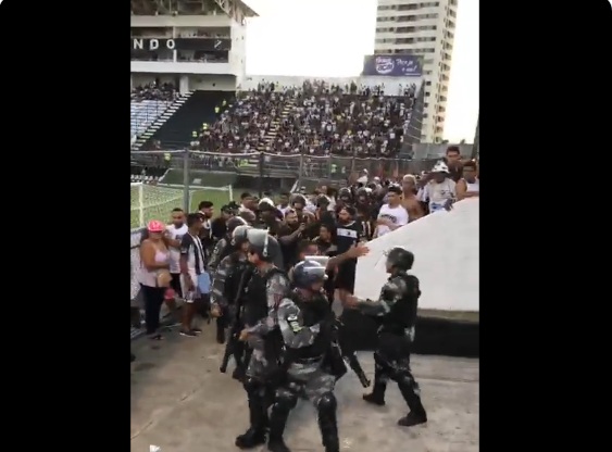 VÍDEO: Polícia Militar precisa agir após confusão com torcedores no Frasqueirão