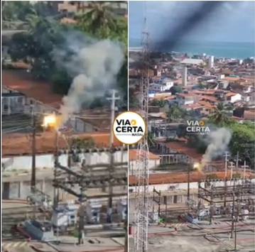 Vídeo mostra momento de explosão em transformador na Cosern em Natal; ASSISTA