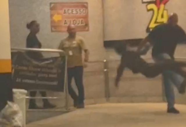 VÍDEO: Mulher é agredida por segurança de supermercado em Guarulhos