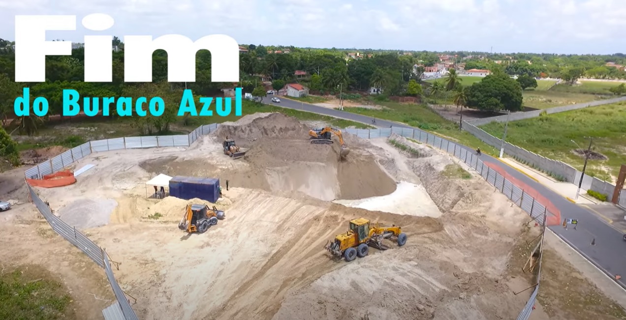 [VÍDEO] Fim do 'Buraco Azul': Imagens aéreas mostram como ficou local após ser aterrado