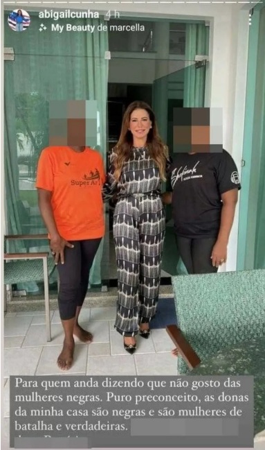 Secretária de governo do PSB no Maranhão usa foto com empregadas para mostrar que gosta de negras