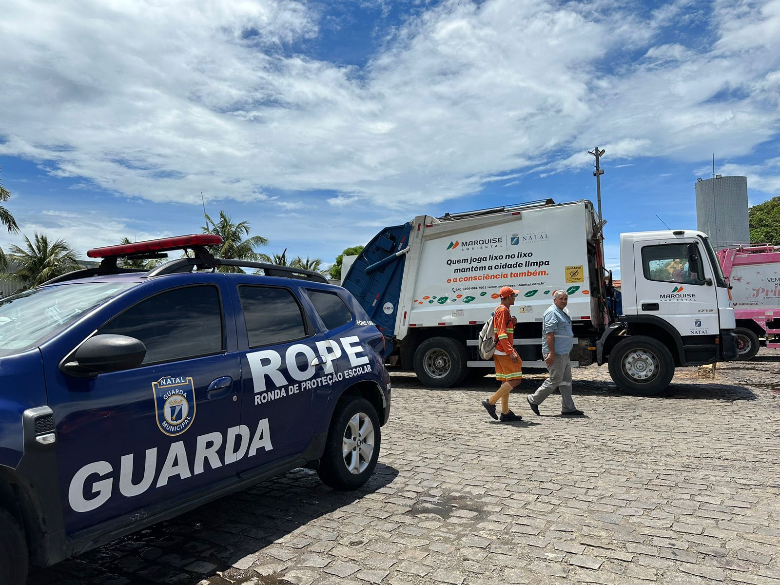 Com apoio da Guarda Municipal, Urbana retoma coleta domiciliar em Natal