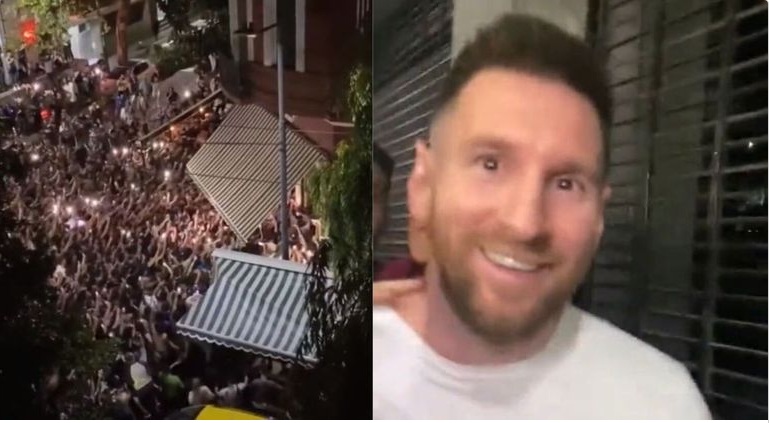 VÍDEO: Messi sai para jantar em Buenos Aires e multidão cerca restaurante; ASSISTA