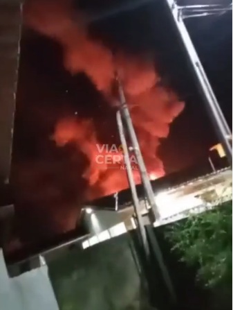 VÍDEO: Ônibus é incendiado por bandidos em Canguaretama