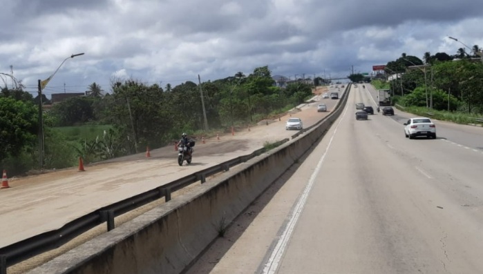 Dnit conclui serviço e trecho da BR-101 é liberado em Parnamirim