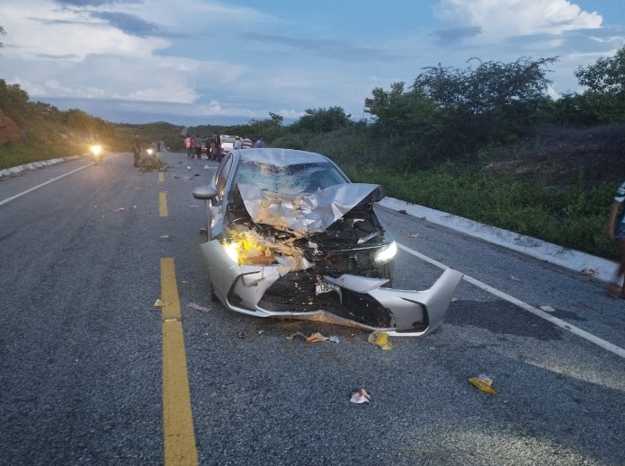 Motociclista morre após colisão frontal com carro no interior do RN