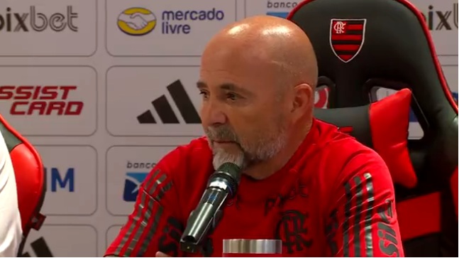 Sampaoli é apresentado e diz ver Gabigol e Pedro jogando juntos no Fla