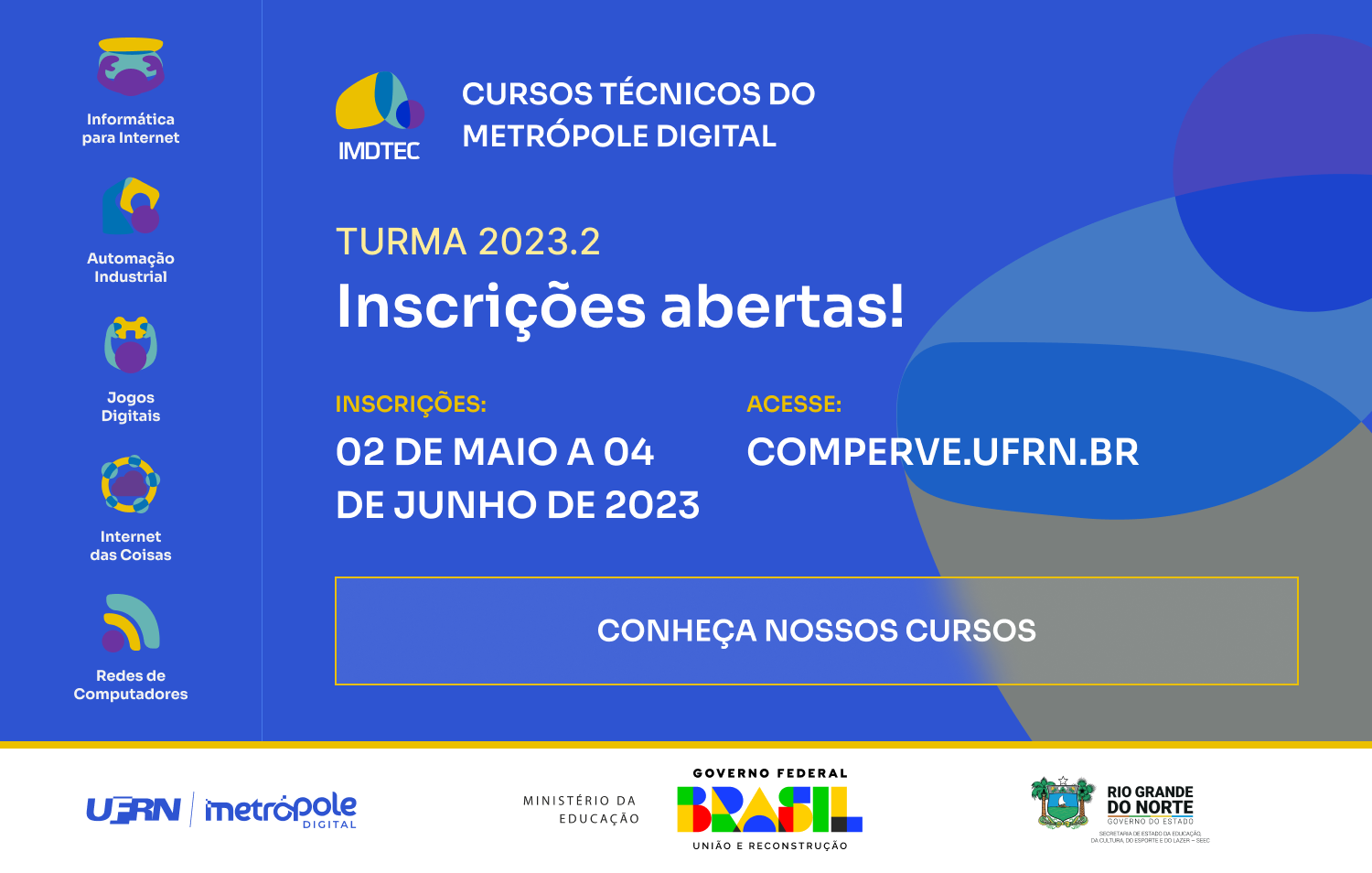 Metrópole Digital abre 1.080 vagas para Cursos Técnicos de TI em Natal e interior