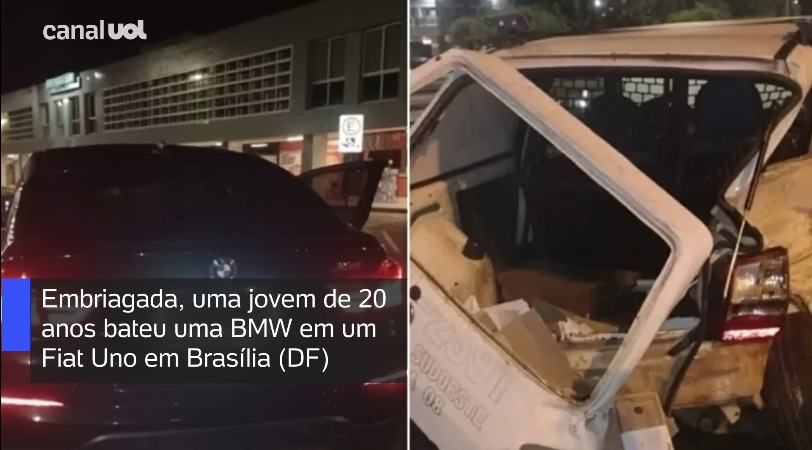 Jovem bate BMW, xinga policiais e diz que pai pode comprar Brasília inteira