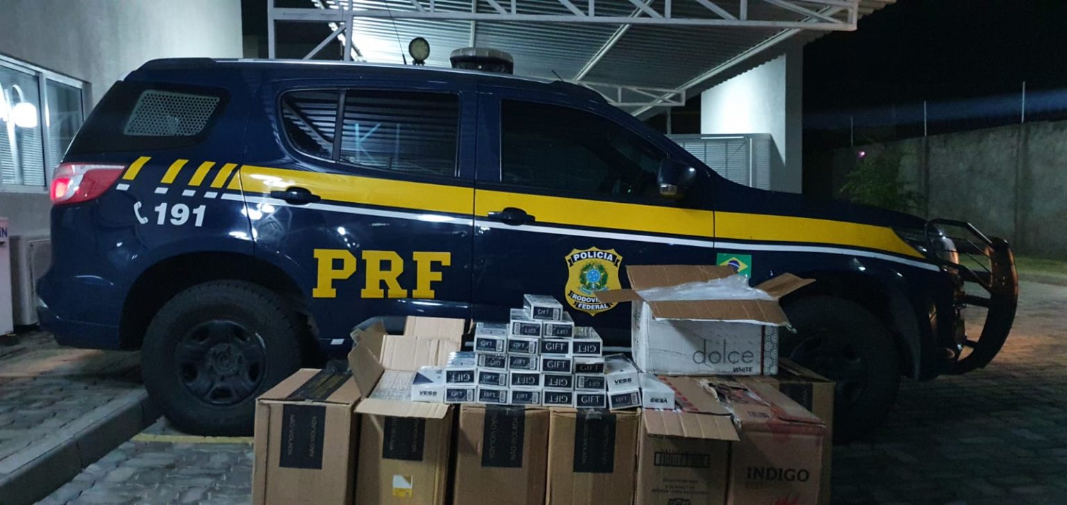 PRF apreende 6.750 maços de cigarro contrabandeado no interior do RN