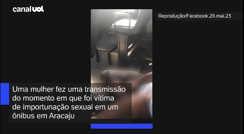 Mulher faz live de importunação sexual em ônibus, e agressor é morto em SE