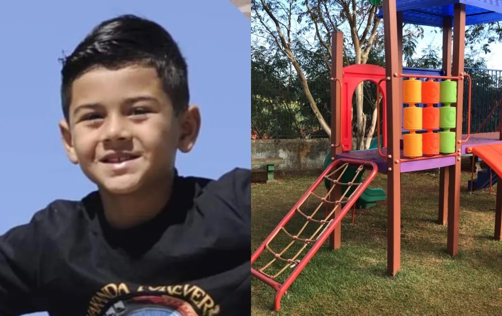 Menino de 7 anos morre ao cair de playground dentro de escola no interior