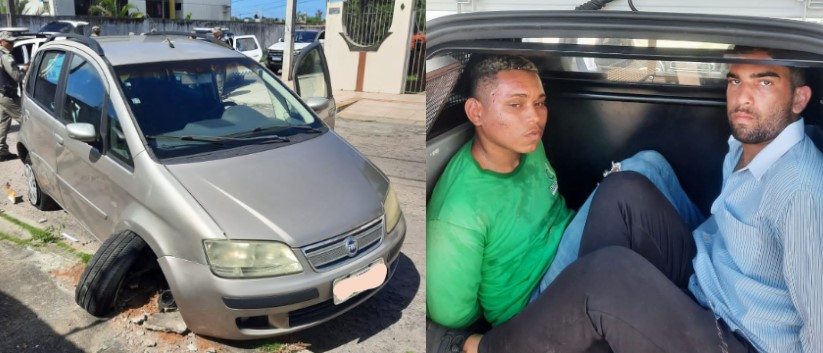 PM prende dupla após roubo, perseguição e acidente durante tentativa de fuga em Natal
