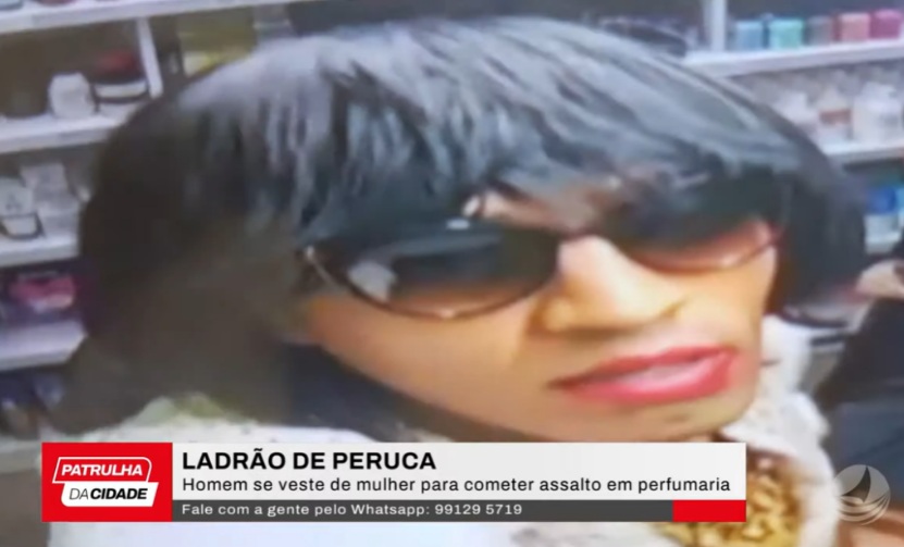 Ladrão se veste de mulher para assaltar loja em Natal