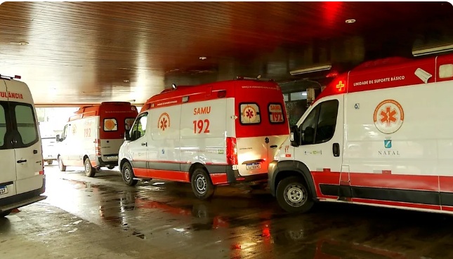 Com macas retidas no Walfredo Gurgel, Samu fica sem ambulâncias para atender chamados em Natal