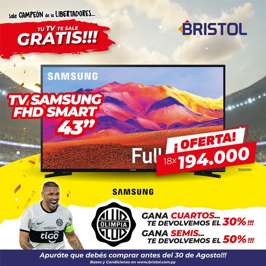 Loja oferece TV de graça se algoz do Fla ganhar Libertadores; veja regras