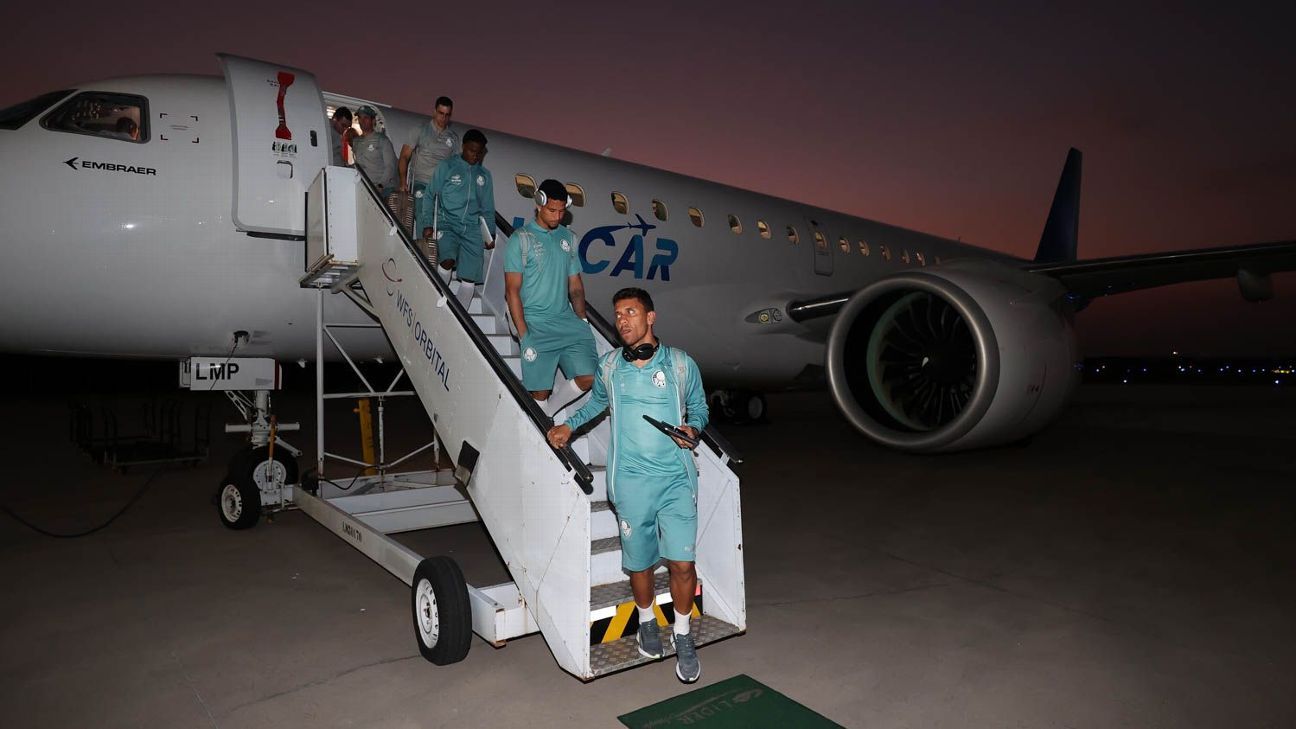 Avião do Palmeiras apresenta problema técnico e atrasa retorno da delegação ao Brasil