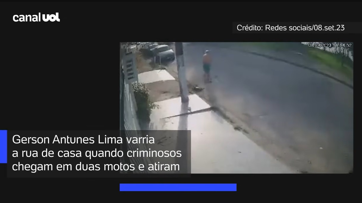 CENAS FORTES: Sargento aposentado da PM é executado enquanto varria rua