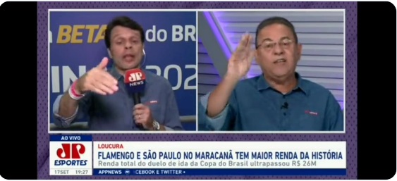 VÍDEO: Jornalistas trocam ofensas ao vivo durante discussão após Flamengo x São Paulo