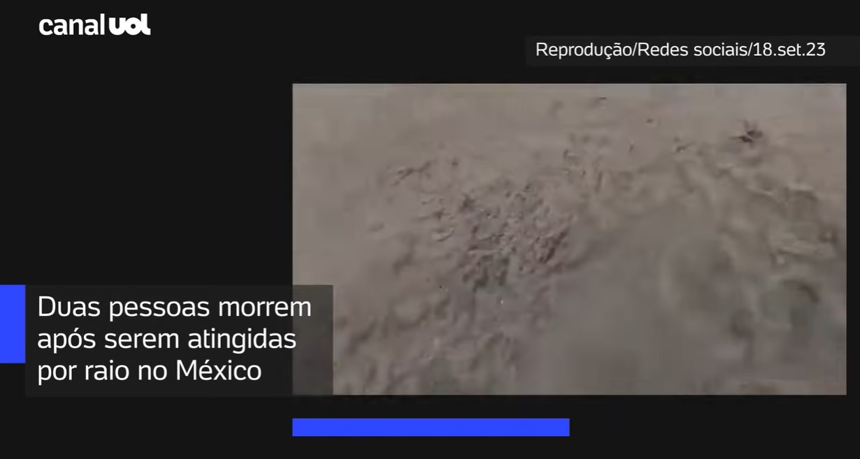VÍDEO: Raio mata duas pessoas em praia do México