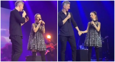 VÍDEO: Após separação, Sandy e Lucas sobem ao palco, dão as mãos e trocam olhares