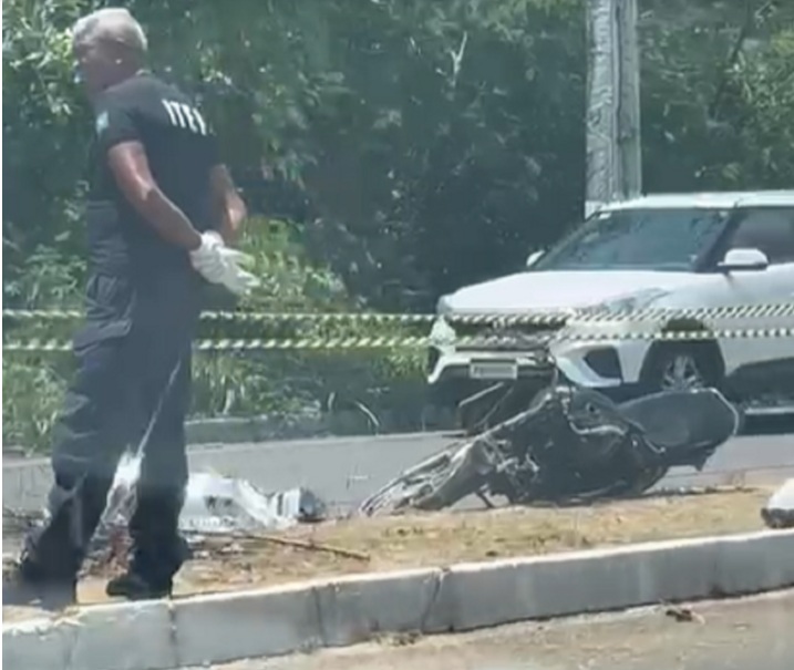 Motociclista morre em acidente na Av. Olavo Montenegro em Parnamirim