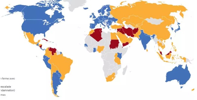 Brasil aparece em mapa do lado errado, após ataque terrorista
