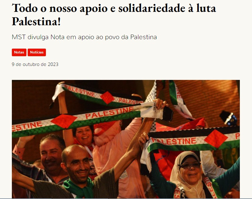MST chama ataques terroristas de reação "legítima"