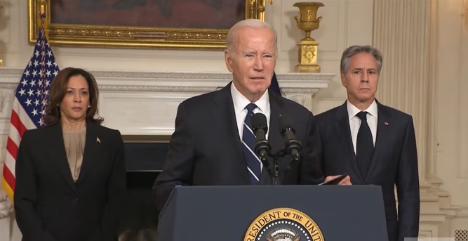 Biden diz que todos os países devem condenar Hamas como terroristas