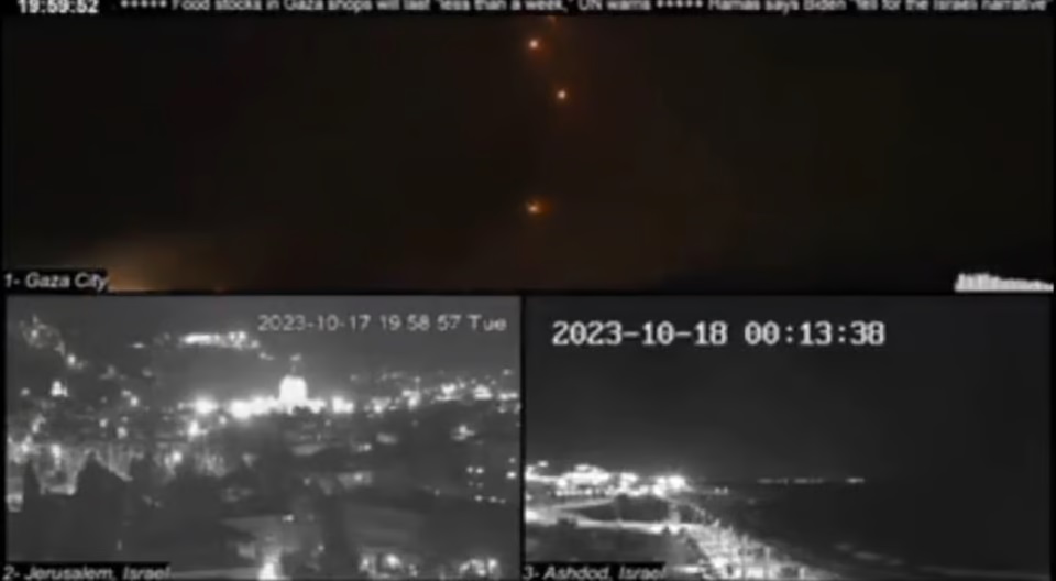 Exército de Israel divulga imagem de hospital em rota de mísseis da Jihad