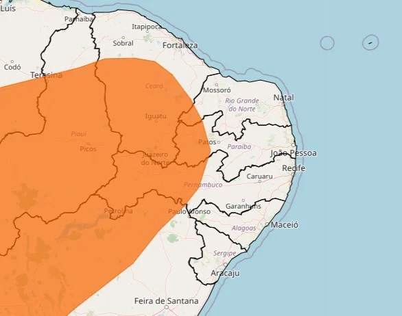 Inmet emite alerta de baixa umidade para mais de 27 cidades do RN; confira