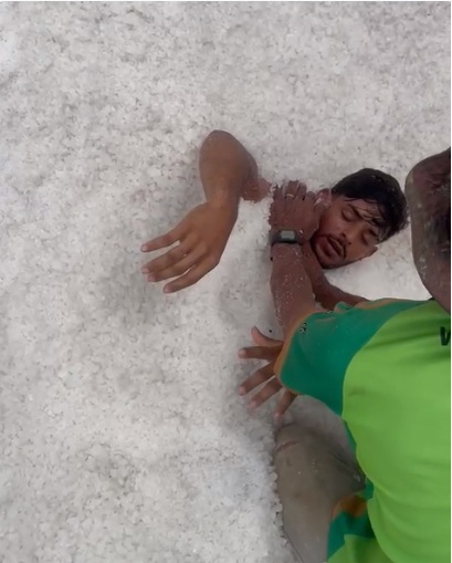 VÍDEO: Homem é engolido por pilha de sal após acidente no RN; ASSISTA