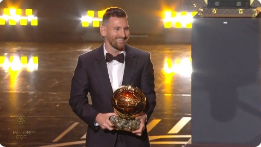 Messi confirma favoritismo e leva a Bola de Ouro pela 8ª vez; Vini Jr é 6º