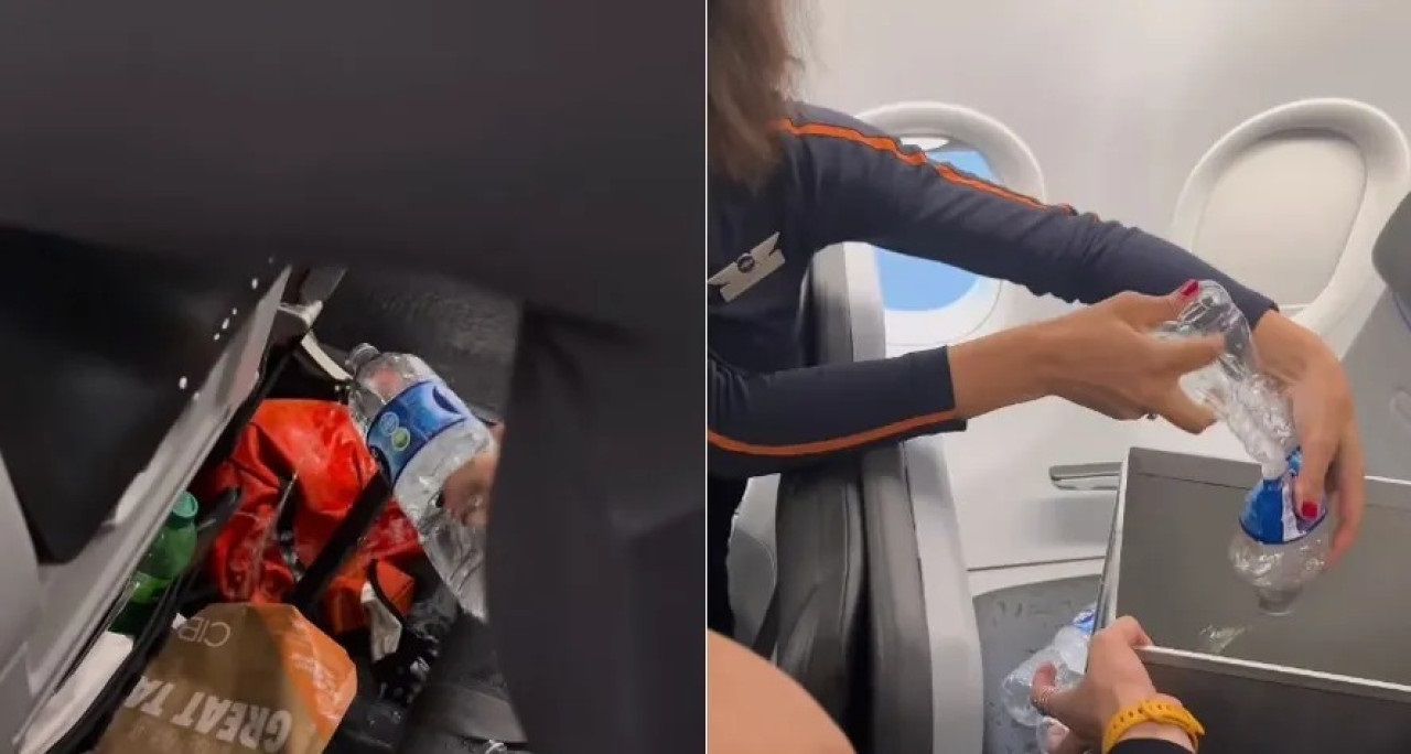 VÍDEO: Mochila de cantor pega fogo dentro de aeronave; assista