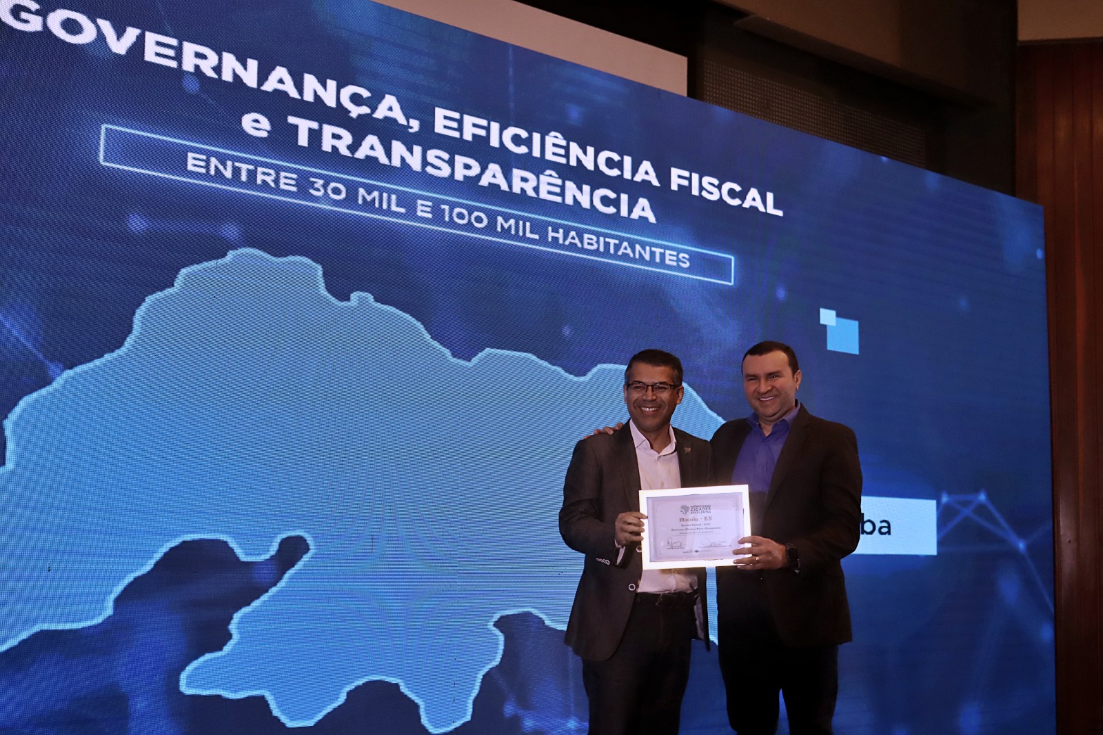 Macaíba é premiada como melhor cidade do RN em governança, eficiência e transparência