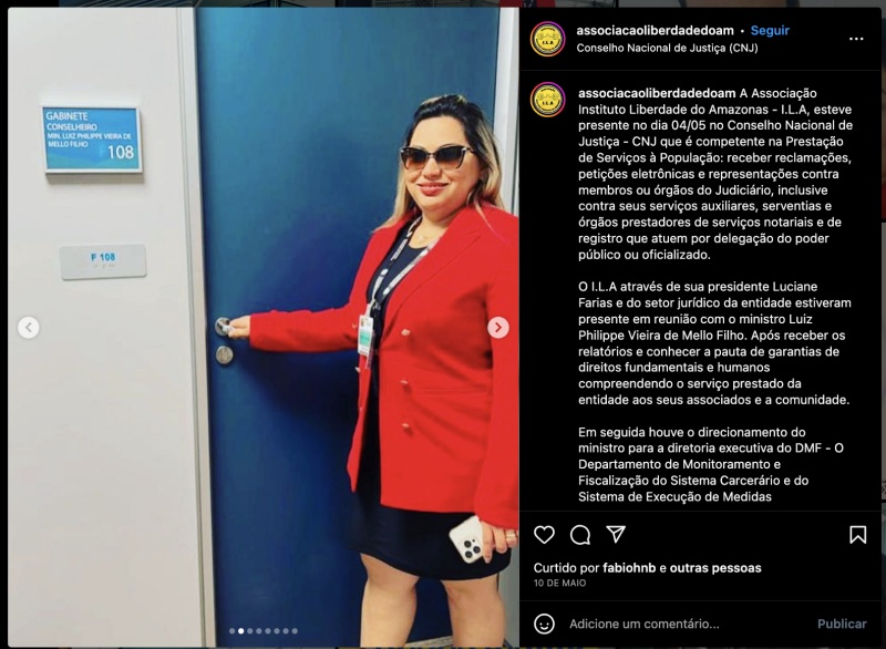 Representante do Comando Vermelho esteve também no Congresso e no CNJ