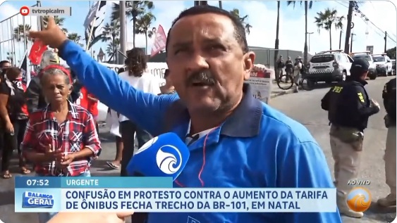 (VÍDEO) Trabalhador detona vândalos que fecharam BR 101: "Massa de manobra"; ASSISTA