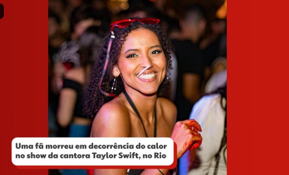 Dino manda investigar acesso a água potável no show de Taylor Swift após morte de fã