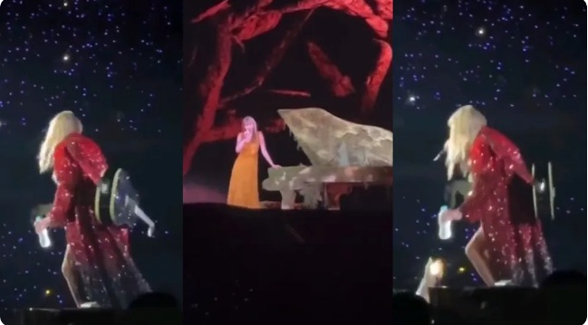 Vídeos mostram Taylor Swift parando show em que estudante morreu para pedir ajuda aos fãs e distribuindo água; assista