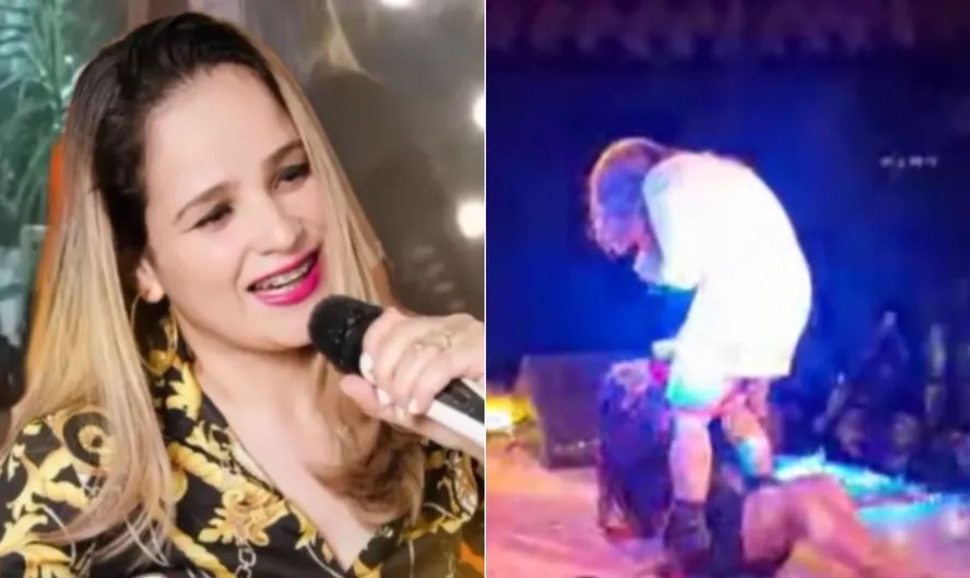 VÍDEO: Cantora sertaneja 'coa' cachaça na calcinha e dá para fãs em show; veja