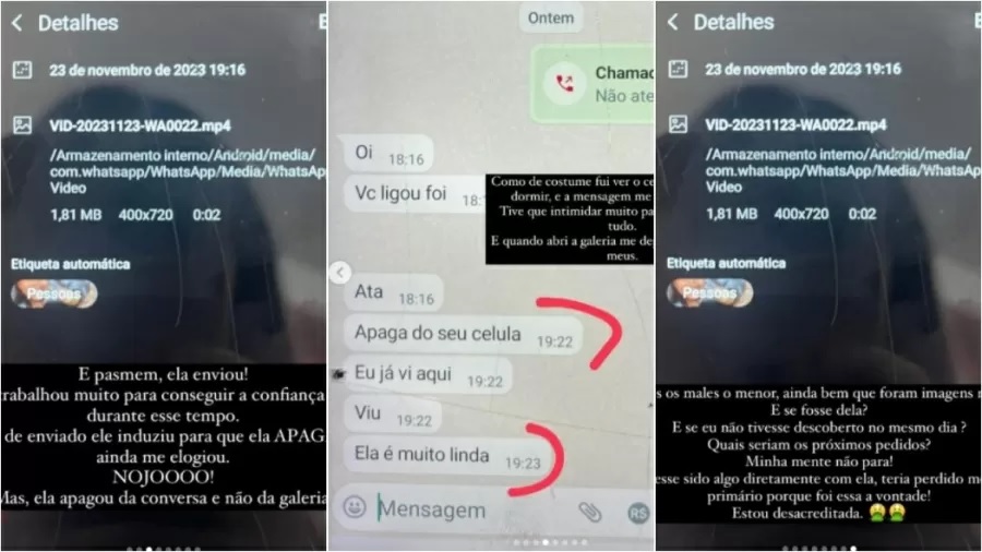 Filha enviou vídeos da mãe nua a motorista quando mulher saía do banho