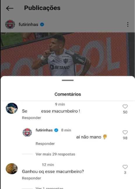 Paulinho, do Atlético-MG, é alvo de intolerância religiosa após gol contra o Flamengo