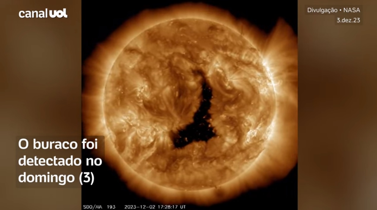 Buraco de 800 mil km surge no sol; veja efeitos do fenômeno