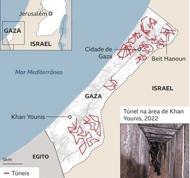Forças de Defesa de Israel começam a inundar os túneis dos terroristas do Hamas, diz jornal